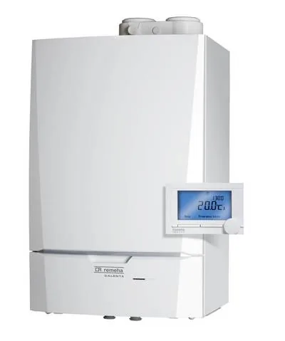 Witte cv-ketel met display